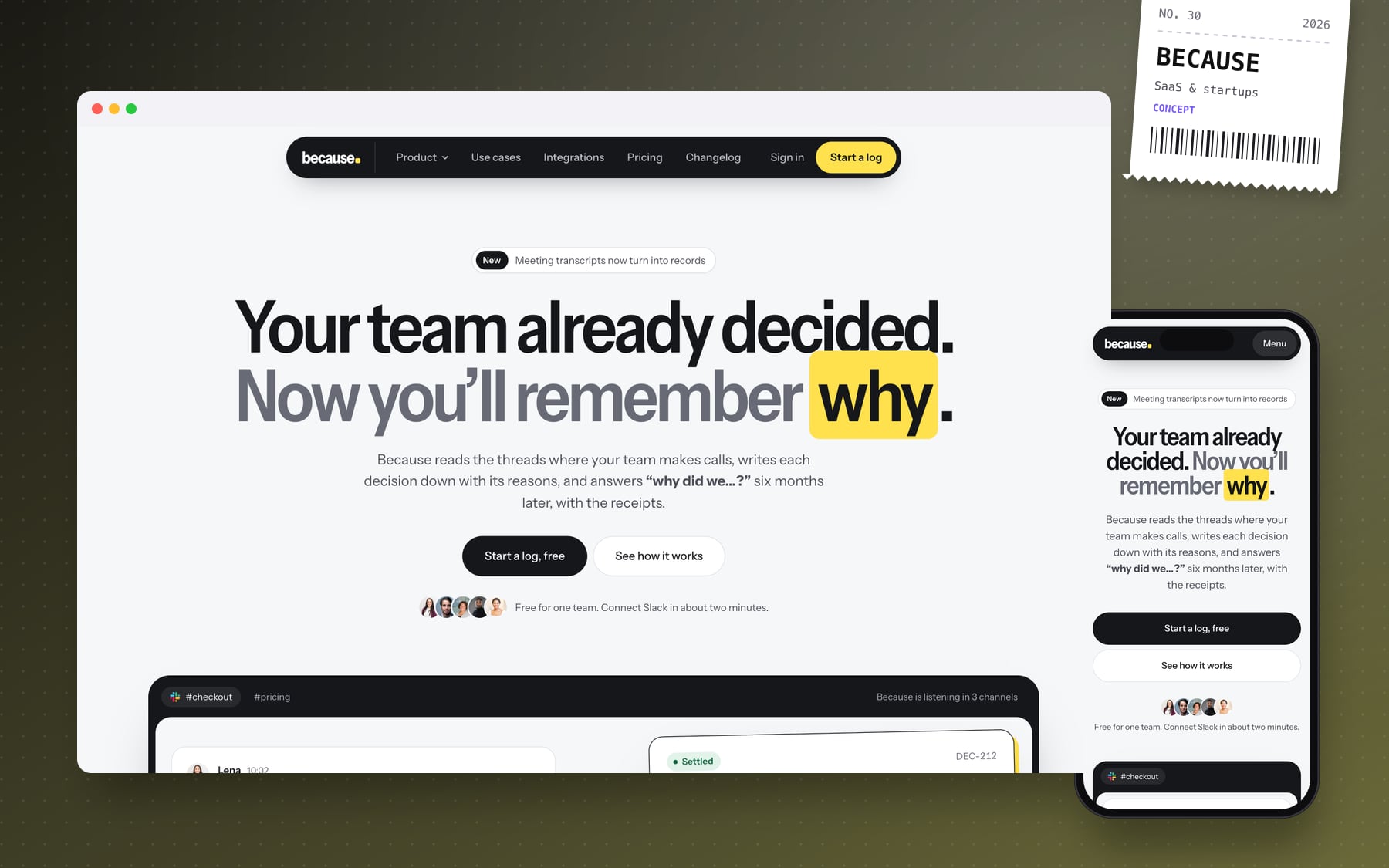 Because website