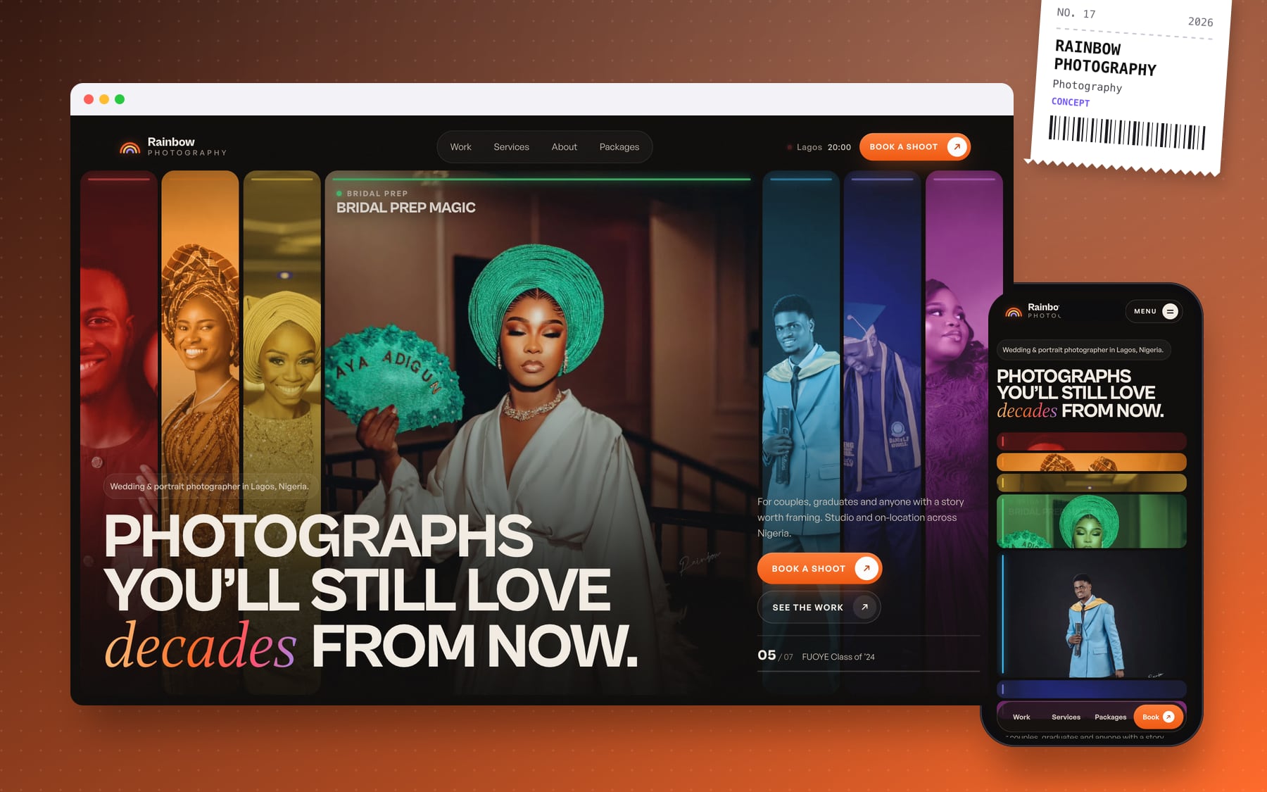 Rainbow Photography website