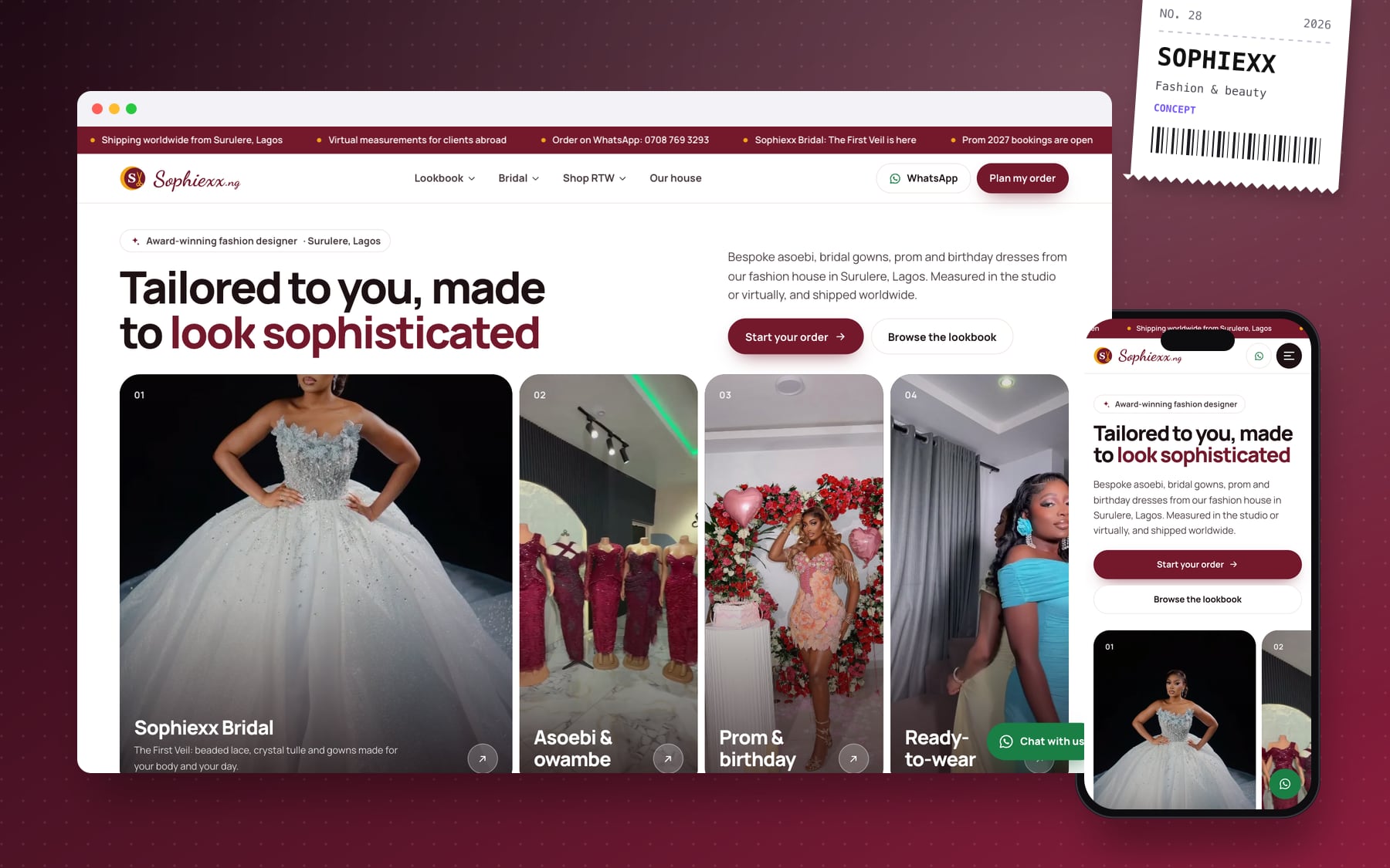 Sophiexx website
